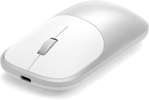 ماوس Satechi Slim EX اللاسلكي، اتصال بلوتوث متعدد الأجهزة واتصال 2.4 جيجا هرتز لنظام التشغيل macOS وWindows وiPadOS وAndroid، نقرات صامتة، هيكل من الألومنيوم المؤكسد، بطارية قابلة لإعادة الشحن USB-C، أسود فضائي in Saudi Arabia
