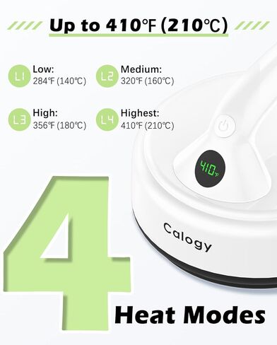 Calogy Mini Heat Press ، آلة الضغط الحرارية المستديرة ذات القطر الدائم على قمة القمصان المحمولة ، 4 مستويات تقف 410 ℉ ، الحديد الصغير للحرف اليدوية ، السفينة ، الحقيبة ، الوسادة ، السيراميك ، نقل الحبر السامي (الوردي) in Kuwait