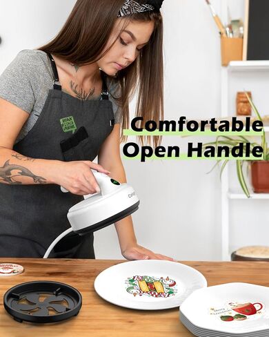 Calogy Mini Heat Press ، آلة الضغط الحرارية المستديرة ذات القطر الدائم على قمة القمصان المحمولة ، 4 مستويات تقف 410 ℉ ، الحديد الصغير للحرف اليدوية ، السفينة ، الحقيبة ، الوسادة ، السيراميك ، نقل الحبر السامي (الوردي) in Kuwait