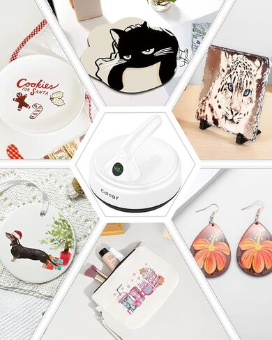 Calogy Mini Heat Press ، آلة الضغط الحرارية المستديرة ذات القطر الدائم على قمة القمصان المحمولة ، 4 مستويات تقف 410 ℉ ، الحديد الصغير للحرف اليدوية ، السفينة ، الحقيبة ، الوسادة ، السيراميك ، نقل الحبر السامي (الوردي) in Kuwait