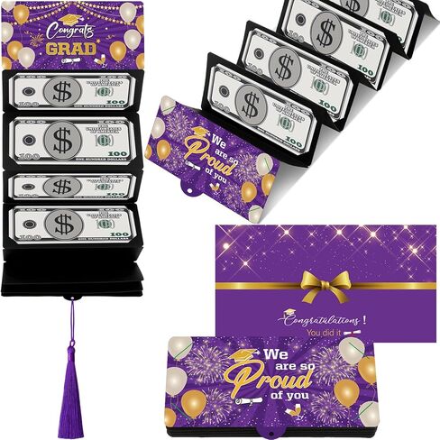 Graduation Money Holder 2025 with 10 Slots, Surprise Congrat Grad Money Envelopes for Cash Gifts, College Middle High School Graduation Gifts Ideas for Girls Boys Daughter Son Men Women in Saudi Arabia