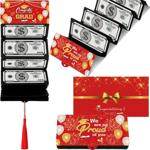 Graduation Money Holder 2025 with 10 Slots, Surprise Congrat Grad Money Envelopes for Cash Gifts, College Middle High School Graduation Gifts Ideas for Girls Boys Daughter Son Men Women in Saudi Arabia