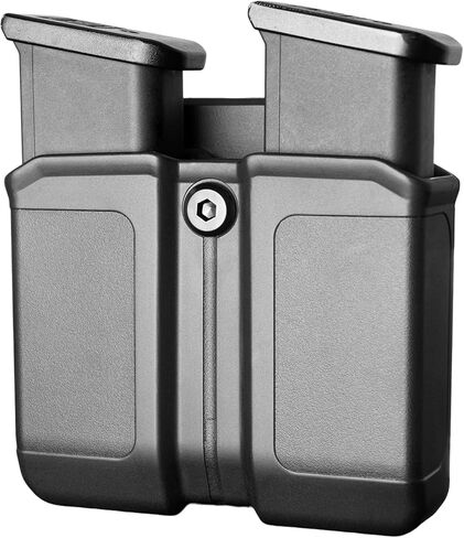 حقيبة مجلة مزدوجة عالمية لـ 9 مم / .40 أكواب مكدسة مزدوجة، حقيبة مسدس لـ Glock، Sig، S&W، Beretta، Taurus، H&K، Springfield & Ruger، غير قابلة للتعديل، مشبك حزام أو مرفق MOLLE فقط in Kuwait