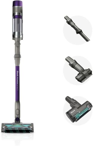 Shark PowerDetect لاسلكي، شفط قوي، فلتر HEPA، للسجاد والأرضيات الصلبة، محمول، مكنسة كهربائية لشعر الحيوانات الأليفة، رمادي غامق، IP1251، صغير الحجم in Kuwait