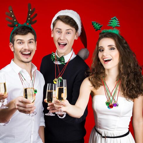 Jingle Bell Necklaces, Multicolor Bell Christmas Decor, Hanging Holiday Bell Set Jingle Bell Necklace Bulk in Saudi Arabia