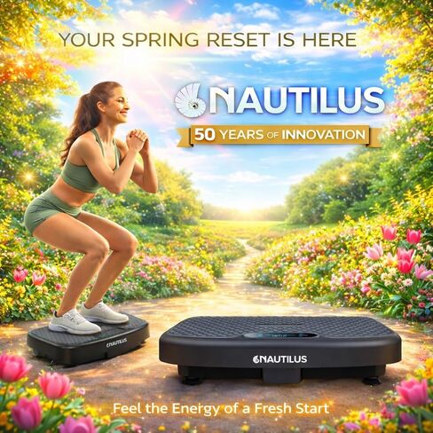 جهاز تمرين لوحة الاهتزاز Nautilus Vibratone Pro للتصريف اللمفاوي، وتنشيط العضلات، وتمارين الجسم بالكامل، والدورة الدموية، وفقدان الدهون، وتدريبات القوة، والتنغيم، والانتعاش in Kuwait