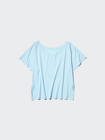 تي شيرت Uniqlo AIRism مريح برقبة على شكل حرف V | 2 الطريق in Saudi Arabia