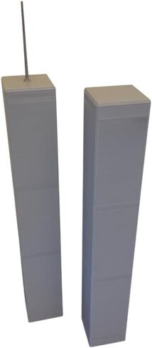 طراز Twin Towers- ثلاثي الأبعاد مطبوع (17.75 ، رمادي) in Saudi Arabia