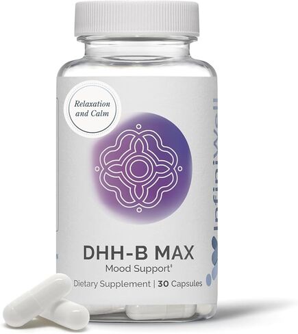 DHH-B Max Mood Support, 30 Capsules, Promotes Relaxation, Stress Relief and Sleep Support Dietary Supplement, 15 MG DHH-B Derived from Magnolia Bark Per Serving in Saudi Arabia