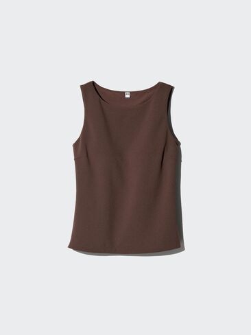 Uniqlo كريب جيرسي الأعلى الصدرية قارب الرقبة in Kuwait