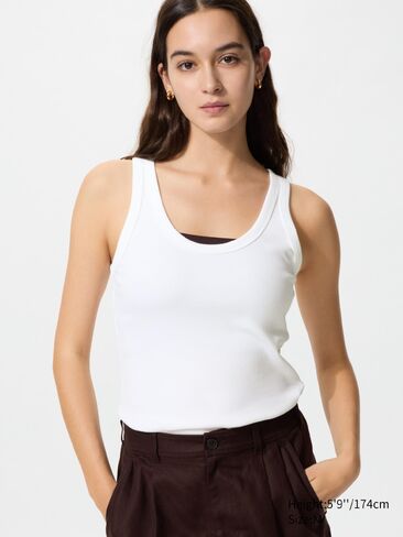 Uniqlo Soft Ribbed Tank Top in Saudi Arabia