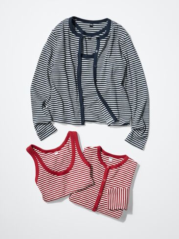 Uniqlo Soft Ribbed Tank Top | Striped in Saudi Arabia