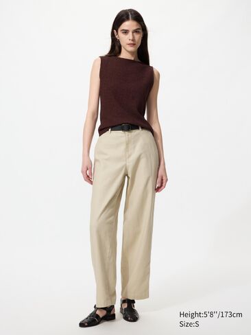 Uniqlo Shirring Boat Neck Sleeveless T-Shirt in Saudi Arabia