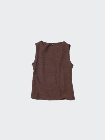 Uniqlo Shirring Boat Neck Sleeveless T-Shirt in Saudi Arabia