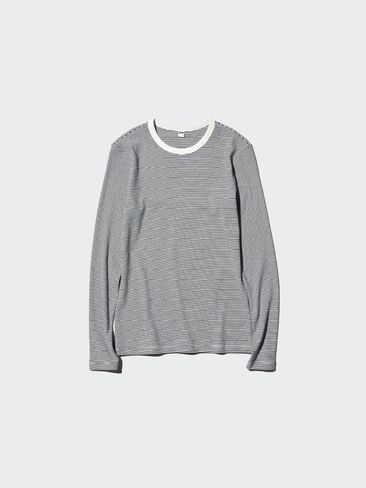 Uniqlo Soft Ribbed T-Shirt | Striped in Saudi Arabia