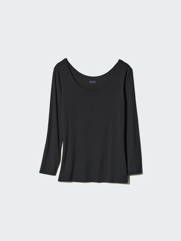 تي شيرت UNIQLO HEATTECH | رقبة مغرفة in Saudi Arabia
