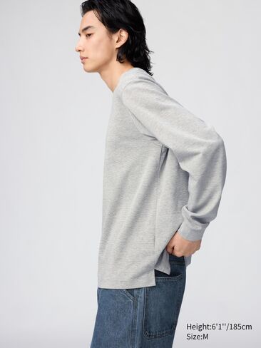 تي شيرت مخطط من القطن من Uniqlo AIRism in Kuwait
