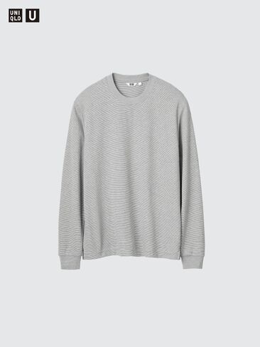 تي شيرت مخطط من القطن من Uniqlo AIRism in Kuwait