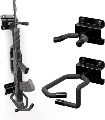 Gun Rack for Wall-6 Slots, Heavy Duty Steel Indoor Gun Racks, Wall Gun Racks with Impact Resistant Cotton Sleeve, Ideal for Gun Rooms, Home Garage or Closets in Saudi Arabia