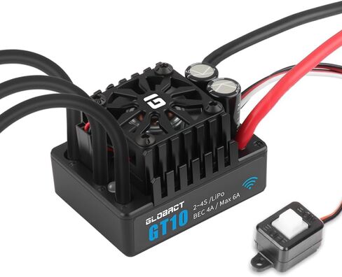 Globact GT10 120A بدون مستشعر بدون مستشعر ESC مضاد للماء مضمن في Bluetooth جهاز تحكم إلكتروني للسرعة الإلكترونية لـ TRAXXASAS ARRMA BIG ROCK LOSI 1/10 RC ترقيات الشاحنة in Saudi Arabia