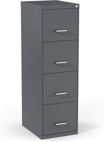 Staples 4-Drawer Vertical File Cabinet ، مستندات حجم الرسالة ، قابلة للقفل ، 18.9 "D X 14.3" W x 45.8 "H ، Black in Saudi Arabia