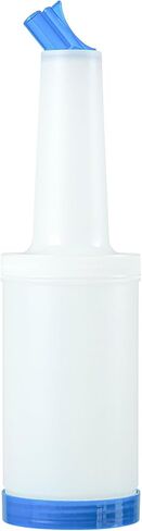 Restaurantware-2.5 Quart Juice Pourer Bottle, 1 Leak-Resistant Store And Pour Container - Dispensing Lid, Storage Lid, Red Plastic Juice Bar Container, Dishwashable, For Pouring And Storing Drinks in Saudi Arabia