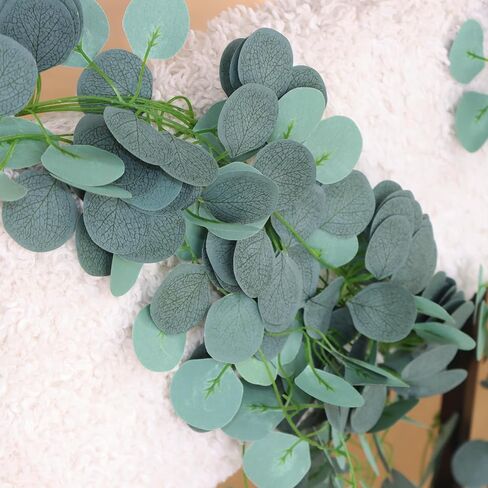 Artificial Eucalyptus Vines Garland for Table Room Decor(9 Pack 60ft) Faux Greenery Leaves Spring Fake Silver Dollar Runner for Wedding Christmas Home Bedroom Party Fireplace Mantle Wall in Saudi Arabia