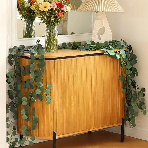 Artificial Eucalyptus Vines Garland for Table Room Decor(9 Pack 60ft) Faux Greenery Leaves Spring Fake Silver Dollar Runner for Wedding Christmas Home Bedroom Party Fireplace Mantle Wall in Saudi Arabia