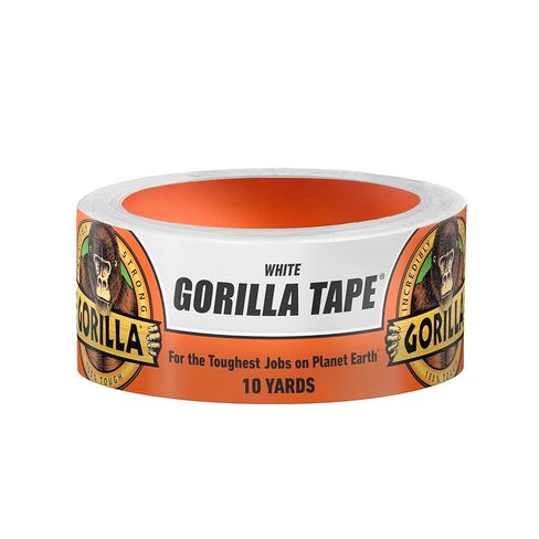 Gorilla Tape, White Duct Tape, 1.88" x 10 yd, White, (Pack of 6) in Saudi Arabia