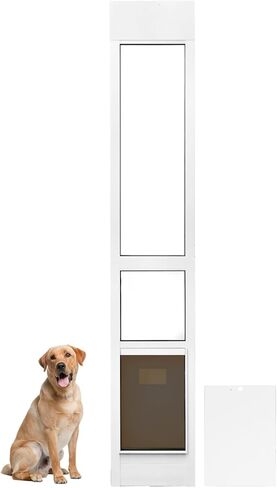 Dog Door for Sliding Glass Door Insert, Height Adjustable from 44" to 84" in Saudi Arabia