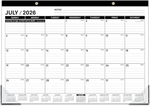2026 Desk Calendar - 12 Months Large Desk Calendar 2026, Jan 2026 - Dec 2026, 17" x 12", Desk Pad, Large Ruled Blocks, to-do List & Notes, Best Desk/Wall Calendar for Planning or Organizing in Saudi Arabia