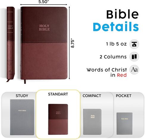 Personalized Man of Faith Design Bible, KJV Value Thinline, Brown, King James Version, Red Letter Edition Holy Bible, Custom Name Engraved, Faux Leather, Christian Keepsake in Saudi Arabia