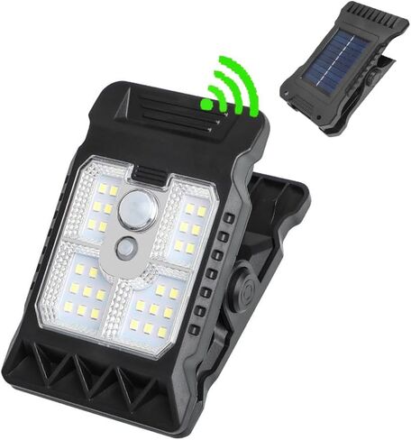 800lm أضواء استشعار الحركة الشمسية في الهواء الطلق LED التخييم خيمة فانوس كليب الجدار مصباح مقاوم للماء حديقة COB في الهواء الطلق فناء أضواء الأمن المحمولة لمزاريب سياج المرآب 2 حزمة in Kuwait