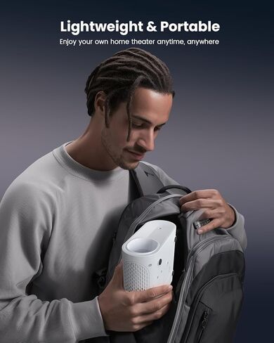 جهاز عرض صغير، جهاز عرض فيديو YOWHICK 2026 مطور بدقة Full HD 1080P، جهاز عرض أفلام محمول للمسرح المنزلي، متوافق مع iOS/Android/Windows/TV Stick/Box/USB/HDMI، هدايا عيد الحب in Kuwait