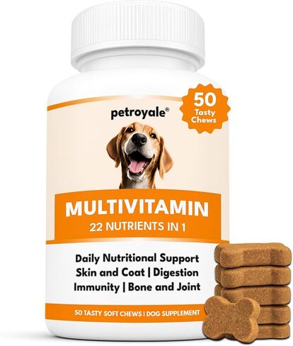 Multivitamin Chews for Dogs - Joint Support + Digestive Enzymes & Probiotics - Dog Multivitamins Chewable - Puppy & Senior Dog Vitamins - Daily Dog Multivitamin and Supplements-50 Soft Chews in Saudi Arabia