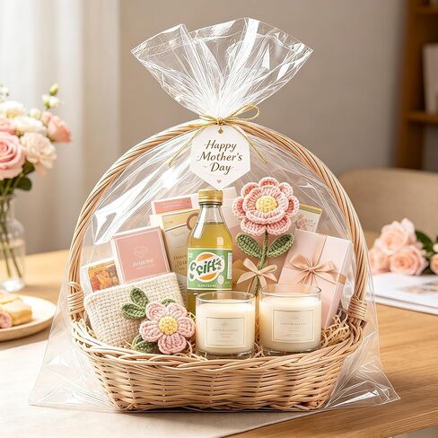 نبلوكس السيلوفان غلاف لأكياس سلال الهدايا 10 أكياس هدايا بلاستيكية واضحة لعيد عيد ميلاد حفل زفاف التخرج (24 × 30in) in Kuwait