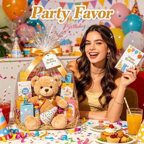 نبلوكس السيلوفان غلاف لأكياس سلال الهدايا 10 أكياس هدايا بلاستيكية واضحة لعيد عيد ميلاد حفل زفاف التخرج (24 × 30in) in Kuwait