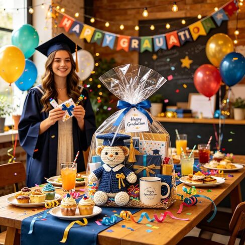 نبلوكس السيلوفان غلاف لأكياس سلال الهدايا 10 أكياس هدايا بلاستيكية واضحة لعيد عيد ميلاد حفل زفاف التخرج (24 × 30in) in Kuwait