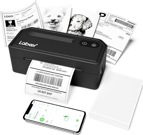 Labeer Bluetooth Thermal Label Printer, 4x6 Wireless Label Printer for Shipping Packages, Small Business Office or Home, Compatible with Windows/Mac/Android/iOS/Amazon/Ebay/Shopify/Etsy/USPS in Saudi Arabia