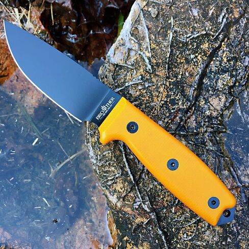 سكاكين Watchman F016 ذات نصل ثابت D2 مع غمد، سكين صيد تانغ كامل مع سكين صيد غمد كيديكس مع مقبض ميركارتا للتخييم والبقاء على قيد الحياة وصيد الأسماك (أسود) in Kuwait