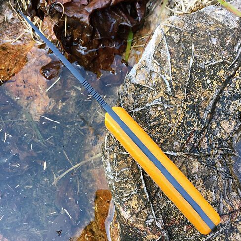 سكاكين Watchman F016 ذات نصل ثابت D2 مع غمد، سكين صيد تانغ كامل مع سكين صيد غمد كيديكس مع مقبض ميركارتا للتخييم والبقاء على قيد الحياة وصيد الأسماك (أسود) in Kuwait