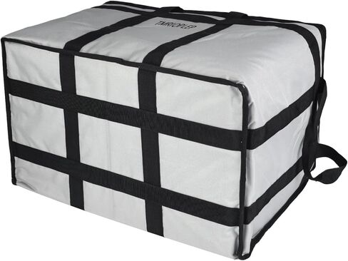Tmrioplep Food Distribution Insulated Bag, Insulated Cold Meal Bag with Attached Bottom and Divider for Hot and Cold Food Outside (Partitioned, Grye) in Saudi Arabia