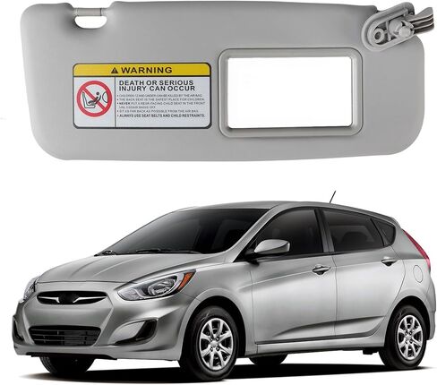 85210-1R000 بديل حاجب الشمس من الجانب الأيسر للسائق لسيارة Hyundai Accent 1E 2011-2015 حاجب الشمس Assy Gray in Kuwait