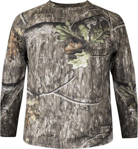Mossy Oak Men's Hunting Shirt Camo Clothes Long Sleeve, Large, Full Foliage in Saudi Arabia