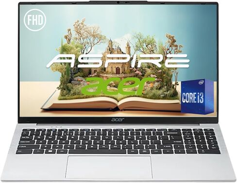 كمبيوتر محمول acer Aspire Premium Slim - شاشة 15.6 بوصة Full HD IPS 1080P - معالج AMD Ryzen 3 7330U رباعي النواة - ذاكرة وصول عشوائي 8 جيجابايت - 256 جيجابايت NVMe SSD - كاميرا ويب - Wi-Fi 6 - Windows 11 - W/O ماوس in Saudi Arabia