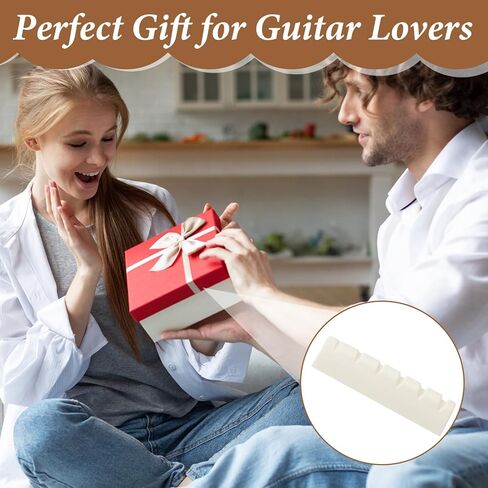 4Pcs String Guitar Nut, 43mm/1.69in Plastic Acoustic Guitar Nut for Electric Replacement, Universal Electric Guitars Parts Accessories for Acoustic Guitars(Black) in Saudi Arabia