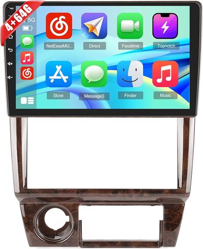 [4+128G] ستيريو سيارة Hikity Android لسيارة Toyota Camry 2012 2013 2014، 10.1 بوصة شاشة تعمل باللمس Incell راديو CarPlay/Android Auto، بلوتوث، ملاحة GPS، WiFi، FM/RDS + كاميرا احتياطية AHD in Kuwait
