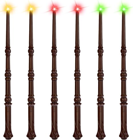 Ezvyao Light Up Magic Wizard Wand مع 4 إضاءة وأصوات ملونة - 6 حزمة إضاءة لعبة Witch Toy Wands for Kids Party Cosplay ، Hive in Saudi Arabia