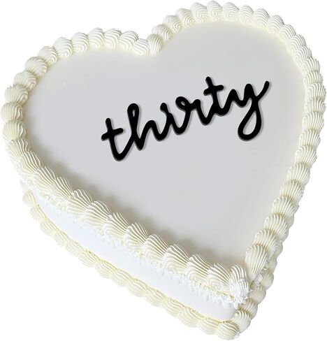 30th Birthday Cake Topper – Acrylic "Thirty" Cake Charm for Milestone Birthday, Dirty 30 Party Decorations for Him & Her (Thirty) in Saudi Arabia