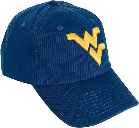 Desert Cactus West Virginia University Baseball Hat WVU Mountaineers Brimmed Embroirderd Hats Cap Adjustable Cloth Strap Adult (Style B1) Blue in Saudi Arabia